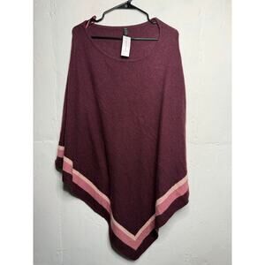 NEW Lane Bryant Poncho Scarf Cape 22/28 Womens Sweater Size 3X Burgundy